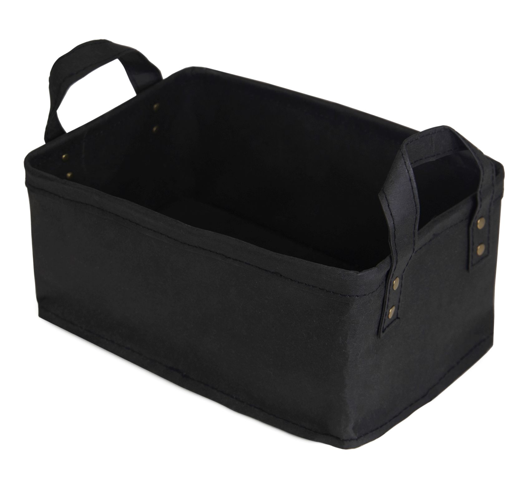 Levně Úložný košík Compactor Basket Ecologic s dvěma držadly, černý, 28 x 18 x 13 cm