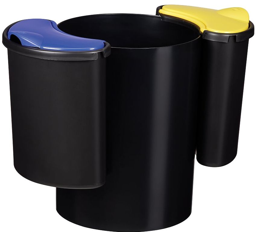 Levně Rossignol SAS Koš na tříděný odpad Rossignol Modultri 59762, 16 +(2 x 4,5) L, černý