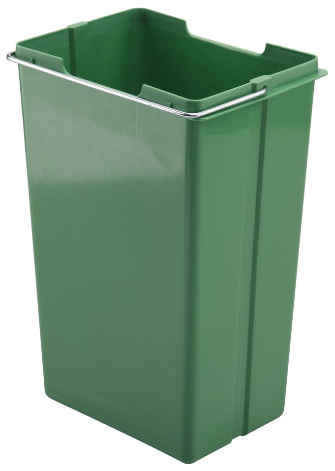 Levně Plastový koš Elletipi s rukojetí, 10 L, zelený, 34,5 x 22 x 16 cm
