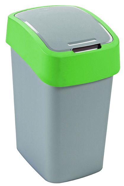 Levně Curver FLIPBIN odpadkový koš 9L zelený, 02170-P80 pro třídění odpadu / sklo