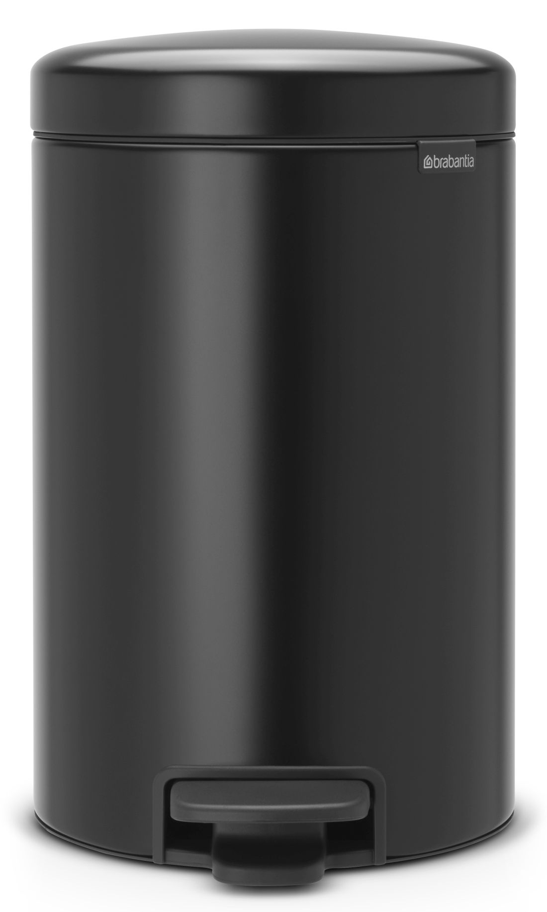 Levně Brabantia pedálový odpadkový koš newIcon, 12l, matný černý, 113741