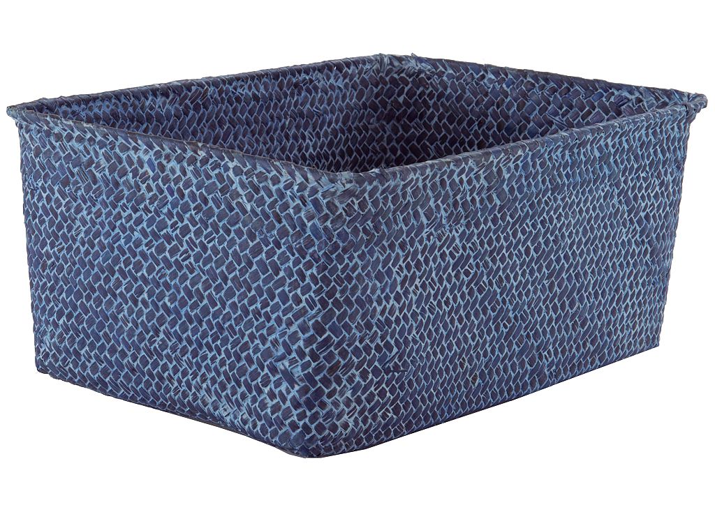 Levně Úložný košík Compactor KITO - ručně pletený, 30 x 20 x 13 cm, modrý " Jeans"