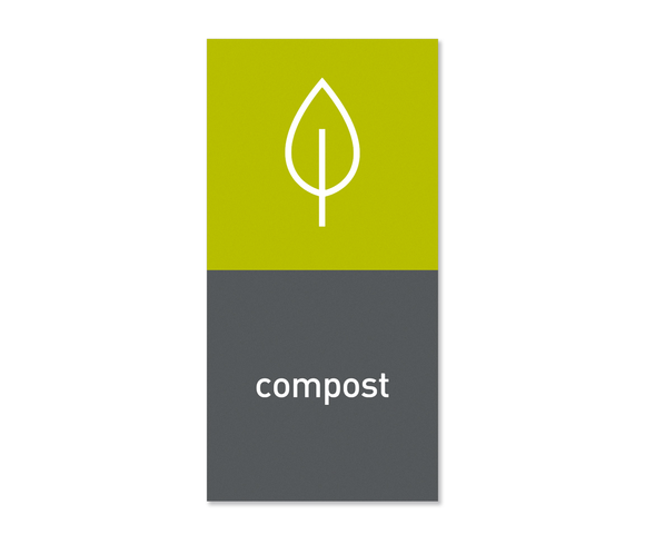Levně Simplehuman magnetický štítek na odpadkový koš - kompost "compost"