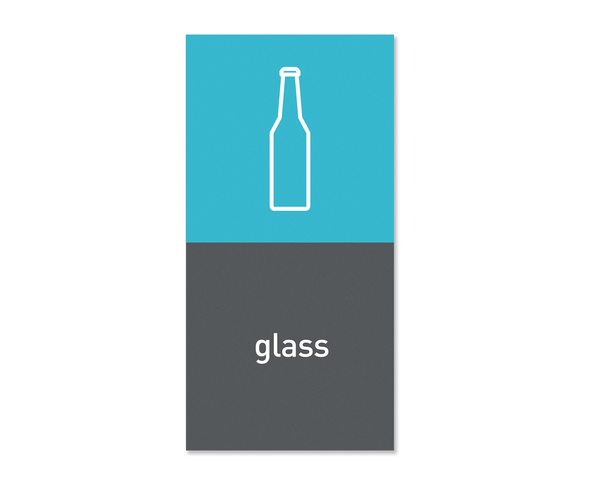 Levně Simplehuman magnetický štítek na odpadkový koš - sklo "glass"