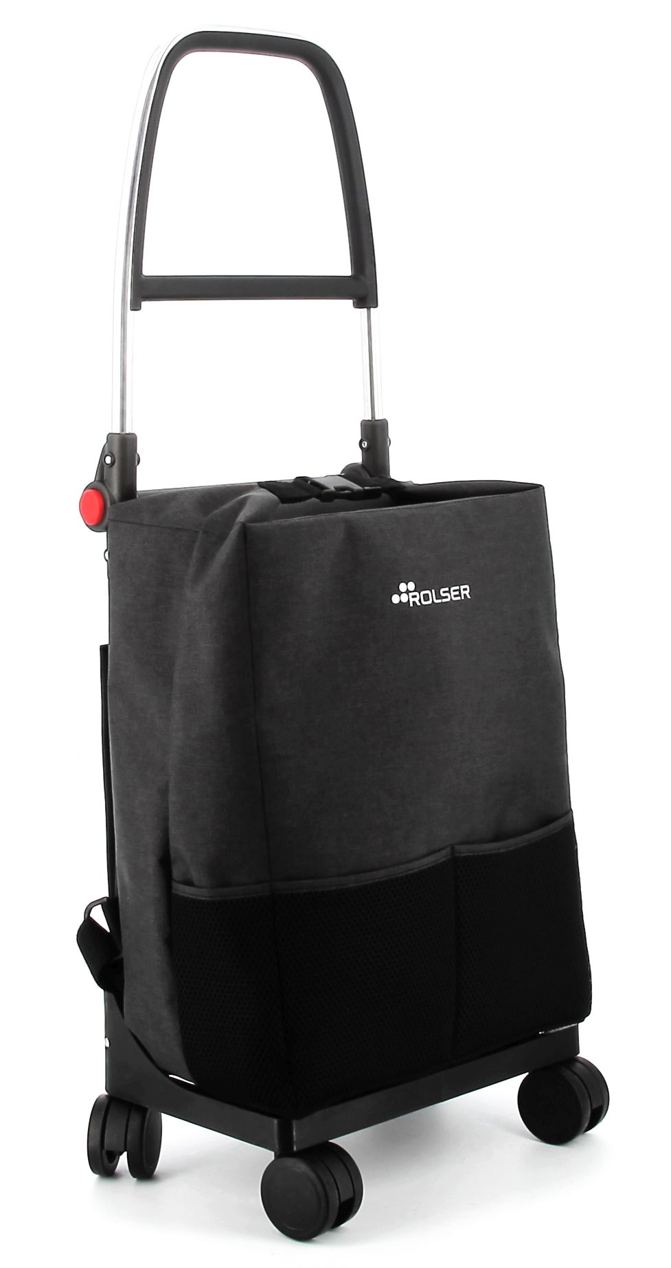 Rolser One Tweed T-Shop skládací nákupní taška - batoh na kolečkách, černý