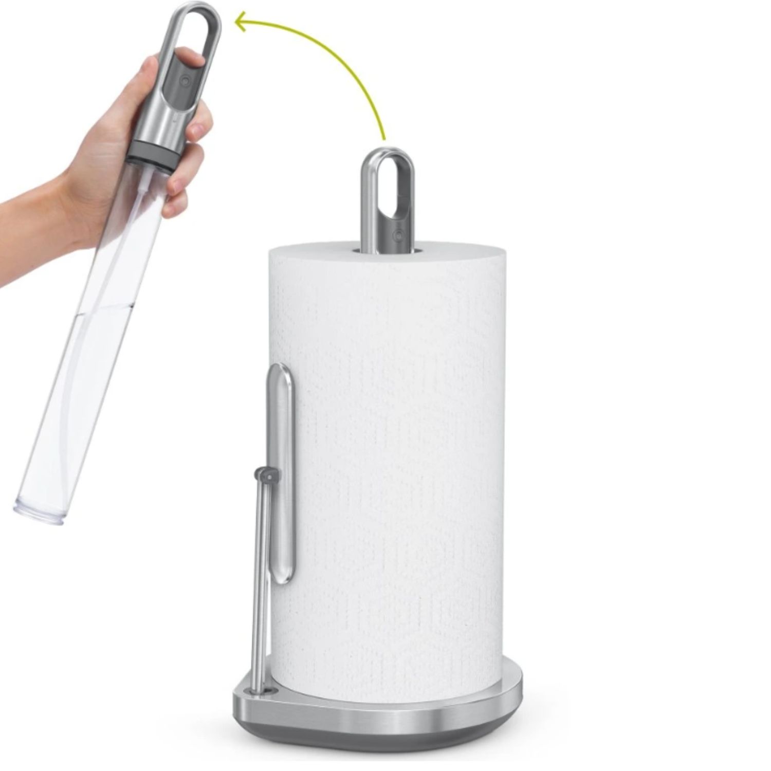 Levně Simplehuman Zásobník papírových utěrek + pumpička na čistící přípravek Simplehuman, nerezová ocel