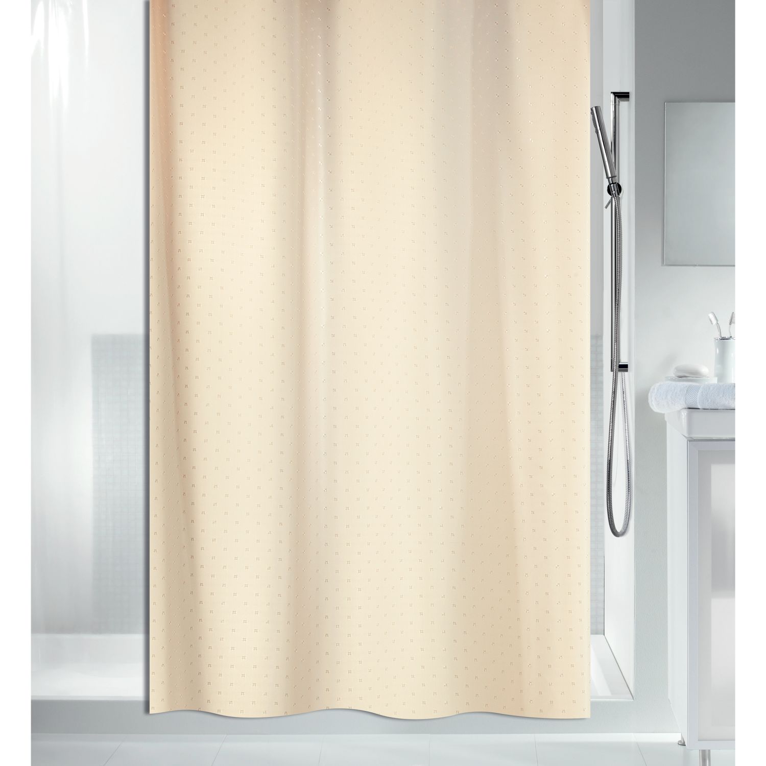 Spirella sprchový závěs RICCO, béžový, 180 x 200 cm, polyester