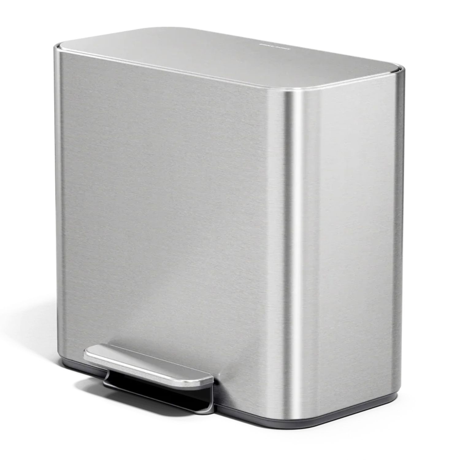 Levně Simplehuman pedálový odpadkový koš na tříděný odpad DUAL MINI, 15 L, nerezová ocel