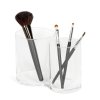 Organizer na štětce a kosmetiku Compactor, 2 přihrádky, kulatý, čirý plast