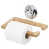 Koupelnový držák toaletního papíru z bambusu bez vrtání do zdi