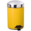 Pedálový odpadkový koš, žlutý, objem 3 L, Rossignol Bonny 91008