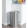 Bezdotykový odpadkový koš Simplehuman - 45 l, půlkulatý, matná ocel, FPP, kapsa na sáčky