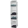 Závěsný organizér na oblečeníí, mléčná barva, compactor