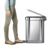 Pedálový odpadkový koš Simplehuman Slim – 45 l, kartáčovaná nerez ocel CW2044
