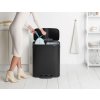 Pedálový koš na tříděný odpad, černý, objem 2x30 L, Brabantia 211508