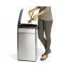 Koš na odpadky dotykový Simplehuman – 40 l, úzký, matná ocel, FPP