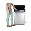 Dotykový odpadkový koš na tříděný odpad, Simplehuman – 24/24 l, hranatý, ocel, FPP,CW2018