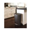 Pedálový odpadkový koš Simplehuman – 50 l, půlkulatý, plast, šedý - v interiéru