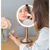 Simplehuman kosmetické zrcátko s LED osvětlením, dobíjecí, rose gold barva, ST3034