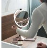 Zrcátko s LED osvětlením, kosmetické, dobíjecí, barva rose gold, Simplehuman ST3034