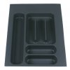 Příborník černý plastový pro zásuvky 40 cm, R140, Elletipi