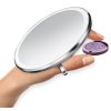 Kosmetické kapesní zrcátko ST3039,matná ocel,senzor,3x zvětšení