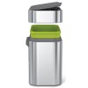 Odpadkový koš na kompostovatelný odpad , objem 4 litry, kartáčovaná nerez ocel