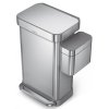 Simplehuman koš na bioodpad do kuchyně, volně stojící, kartáčovaná nerez ocel, objem 4 lit