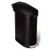 Odpadkový pedálový koš Simplehuman, černý, 45L, úzký, CW2098