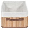 Košík z bambusu a lnu, rozměry 32x25x15 cm, Compactor Bamboo RAN5215