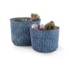 Compactor Mika set 2 ks modrý Jeans pletených košíků 14 x 11 cm a 16 x 12 cm