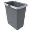 Plastový koš s rukojeťmi o objemu 6 L, šedý, Elletipi PTM SP28 C97 M