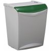Koš na tříděný odpad, stohovatelný, zelený, 25 litrů, Rossignol Bakatri 50720