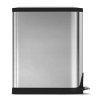 Simplehuman pedálový odpadkový koš na tříděný odpad, objem 20+20 L, matná ocel, CW2017