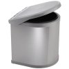 Vestavný odpadkový koš na dvířka, nerez ocel, objem 10 L, Elletipi RING PPI607-1 C10