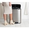 Moderní pedálový odpadkový koš, matná nerez ocel, objem 60 L, Brabantia 211324