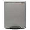 Pedálový odpadkový koš BO, 60 L, minerální šedá, Brabantia 211348