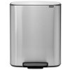 Pedálový odpadkový koš BO, 2x30 L, matná nerez ocel, Brabantia 211461
