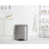 Pedálový odpadkový koš BO, matná nerez ocel, 2x30 L, Brabantia 211461