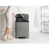Odpadkový koš s vyjímatelnými vnitřními nádobami, minerální šedá, Brabantia 211485