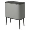 Koš na odpadky v barvě minerálně šedé, objem 11+23 L, Brabantia 127243