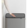 Minerálně šedý dotykový odpadkový koš o objemu 2x30 L, Brabantia 221460
