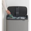 Odpadkový koš na tříděný odpad, dotykový, minerálně šedý, 2x30 L, Brabantia 221460