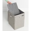Šedý stohovatelný textilní box na prádlo, objem 35 L, Brabantia 120428