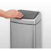Koš Touch Bin o objemu 10L, matná ocel, čtvercový, Brabantia 477225