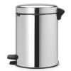 Pedálový koš ,5litrů,lesklá ocel