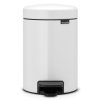 Pedálový odpadkový koš bílý,3L