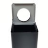 Odpadkový koš na třídění odpadu Caimi Brevetti, 100 litrů, černý s šedým rámečkem, 002