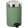 Pedálový odpadkový koš, zelený, objem 3 L, Rossignol Bonny 91012