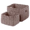 Set hnědých pletených košíků, 2 dílný, Compactor RAN7420
